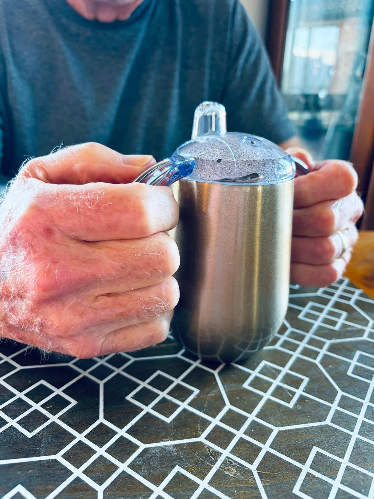 Two-Handle Drinking Cup | Spill-Proof for Arthritis & Tremors