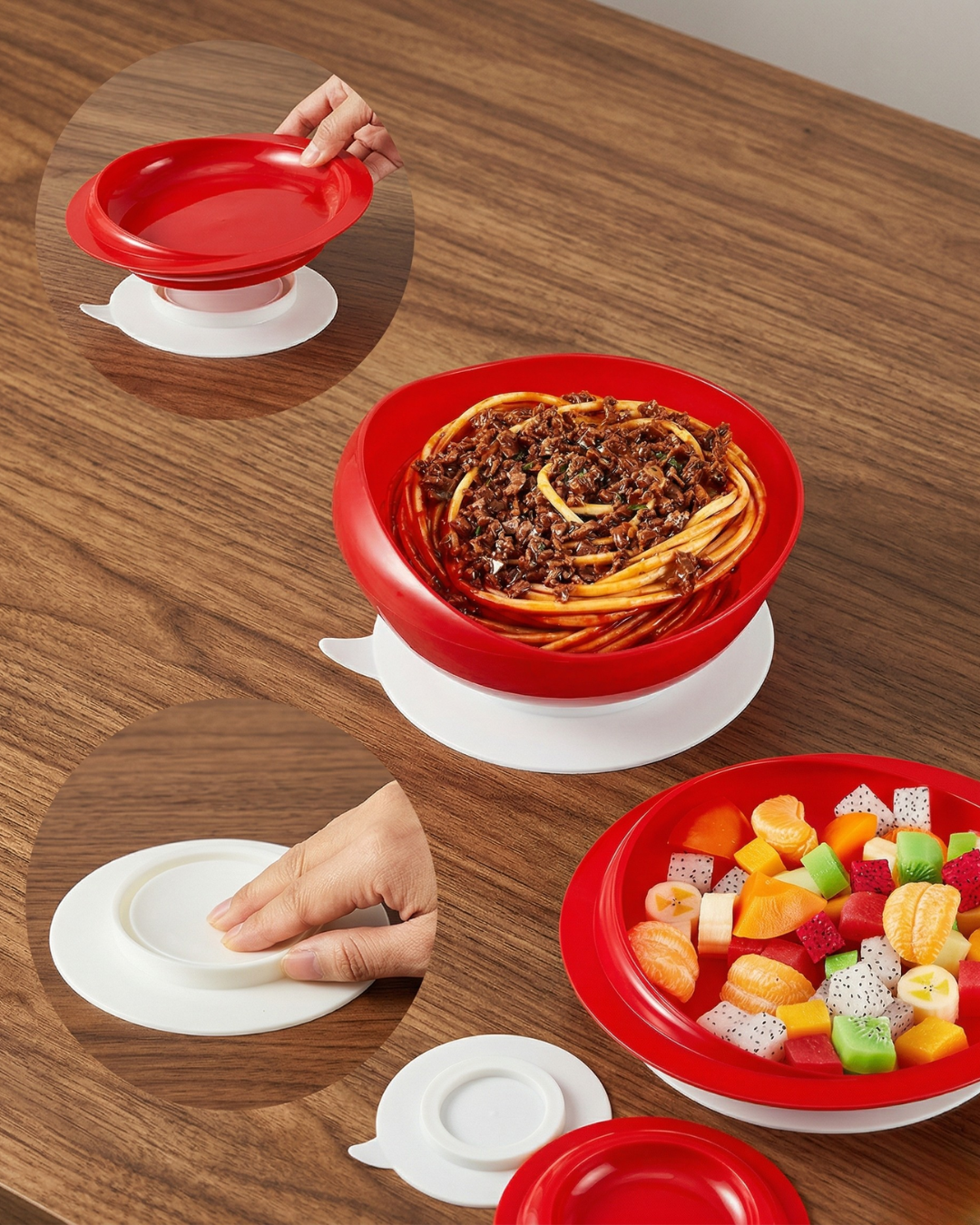 Breakfast Bowl and Deep Meal Bowl with Suction