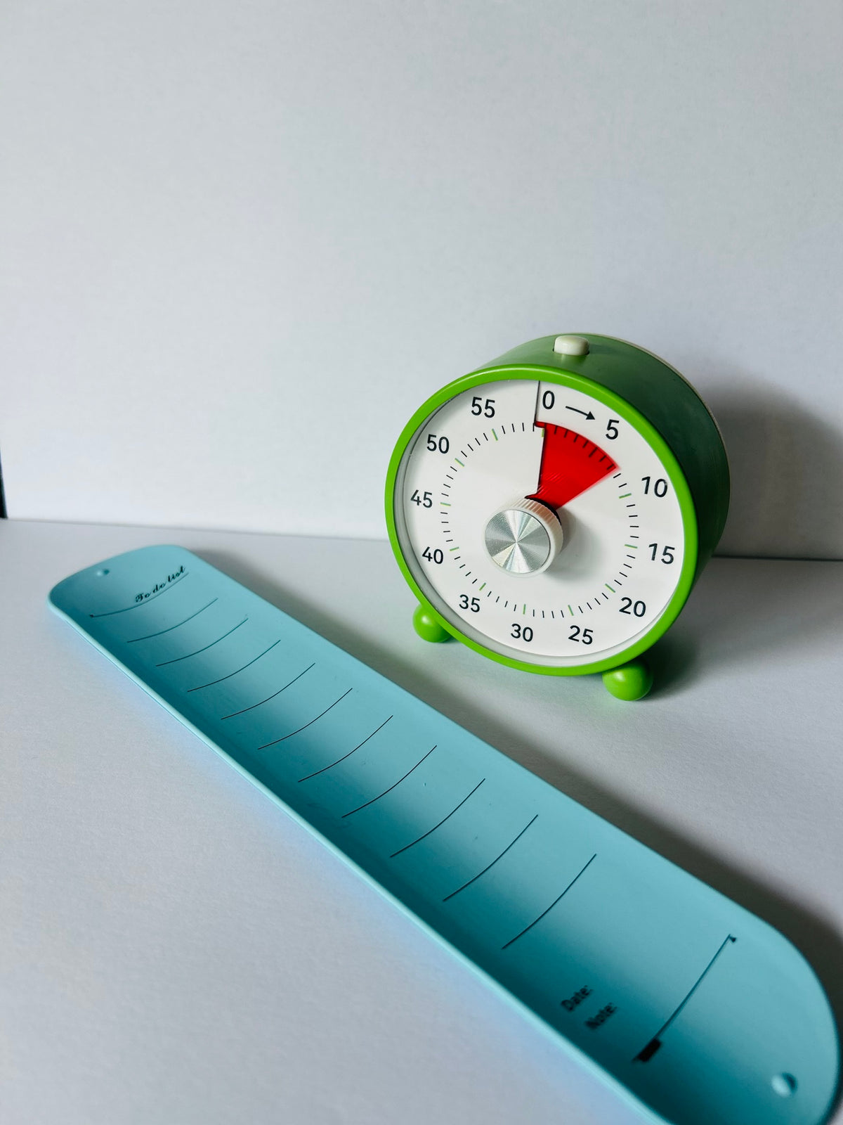 Time Buddy Kit green visual timer and blue erasable task wristband