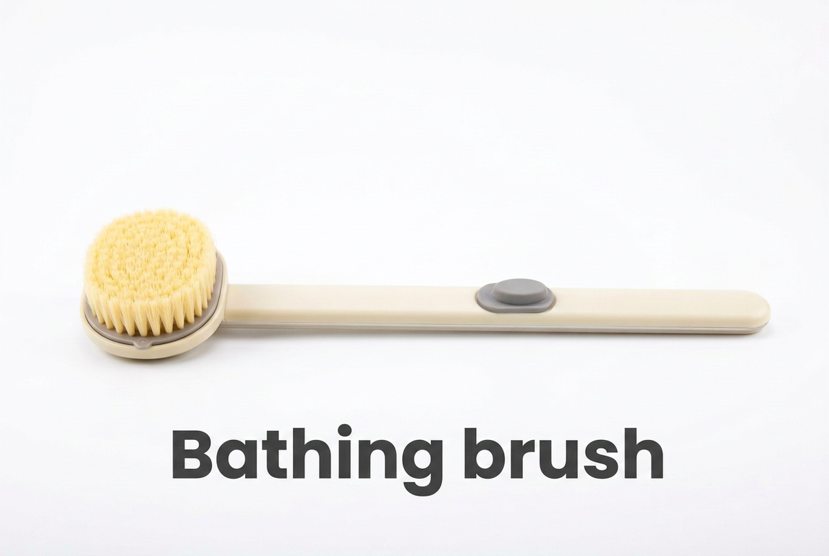 Bathing brush on white background with a bold Bathing brush label