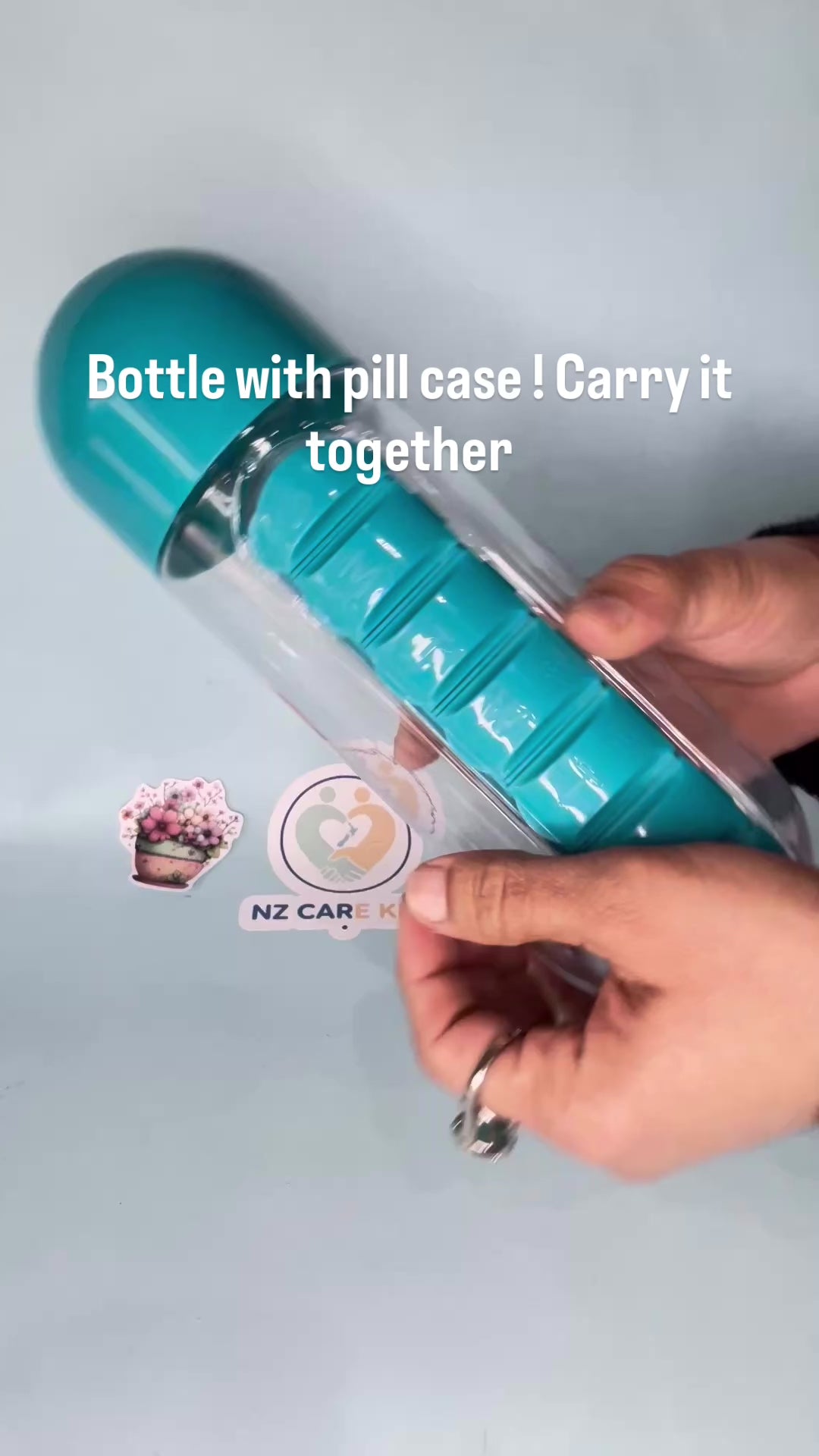 Bottle with Pill Case